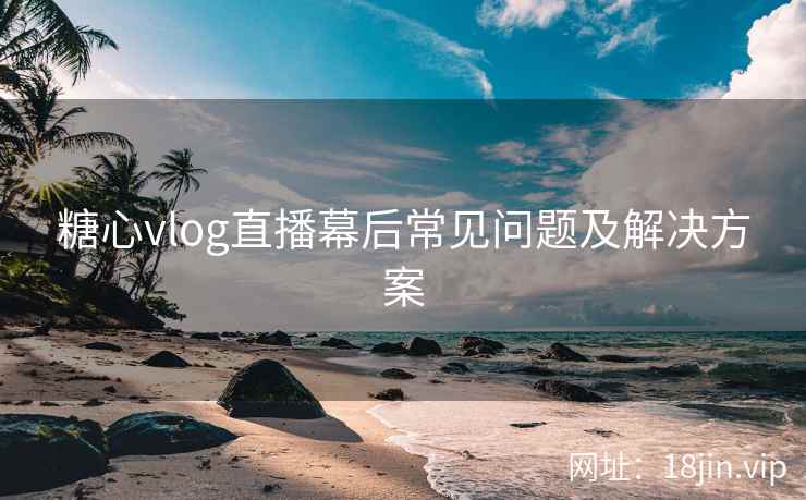 糖心vlog直播幕后常见问题及解决方案